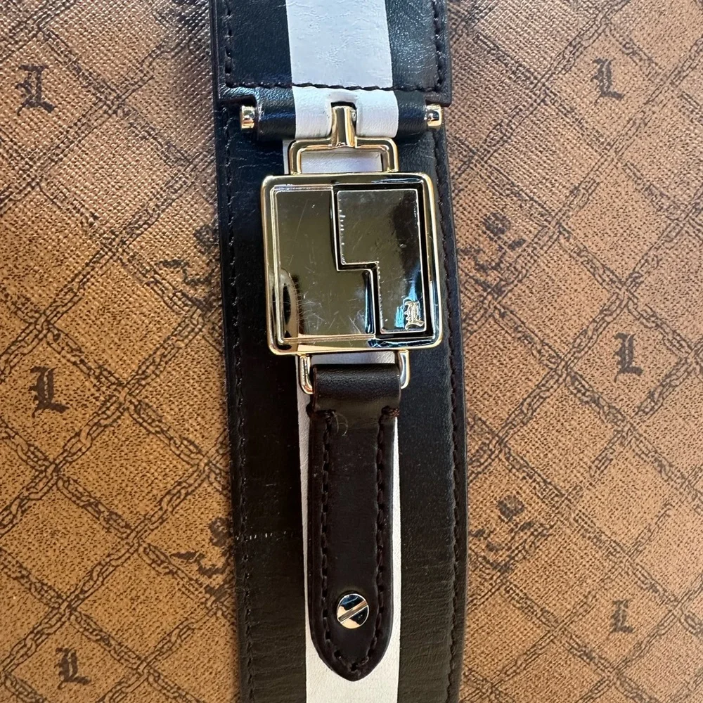 Rare L.A.M.B. Gwen Stefani "Kingston" Lipstick Tote + Stripped Cloth Bag - Picture 3 of 15